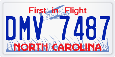 NC license plate DMV7487