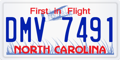 NC license plate DMV7491