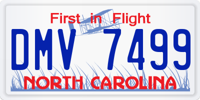NC license plate DMV7499