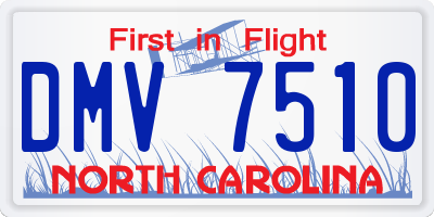 NC license plate DMV7510