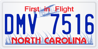 NC license plate DMV7516