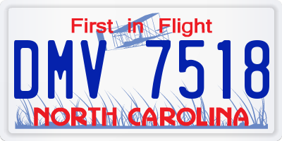 NC license plate DMV7518