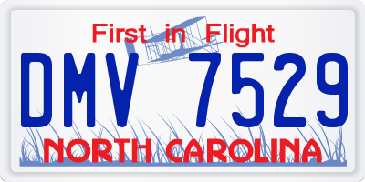 NC license plate DMV7529