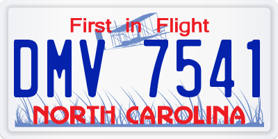 NC license plate DMV7541