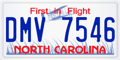 NC license plate DMV7546