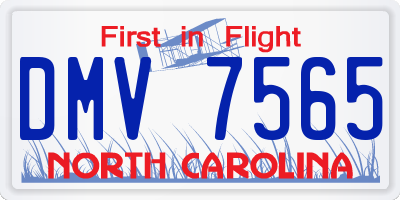 NC license plate DMV7565
