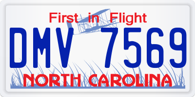 NC license plate DMV7569