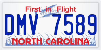 NC license plate DMV7589