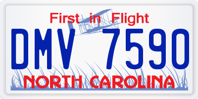 NC license plate DMV7590