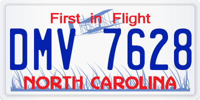 NC license plate DMV7628