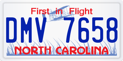 NC license plate DMV7658