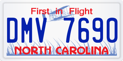 NC license plate DMV7690