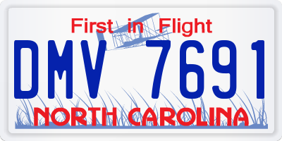 NC license plate DMV7691
