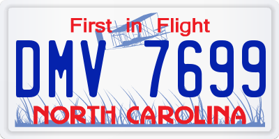 NC license plate DMV7699