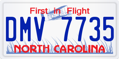 NC license plate DMV7735