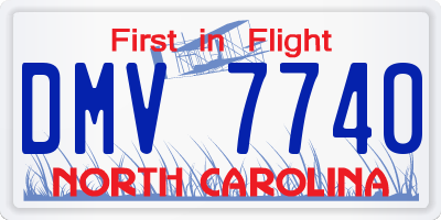 NC license plate DMV7740