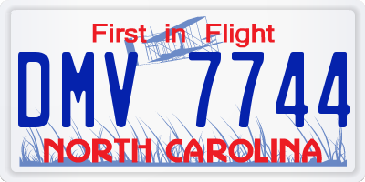 NC license plate DMV7744