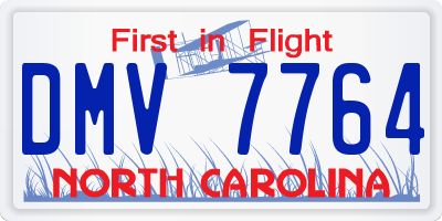 NC license plate DMV7764