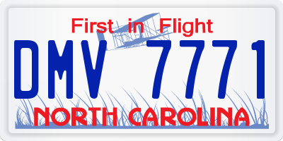 NC license plate DMV7771