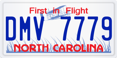 NC license plate DMV7779