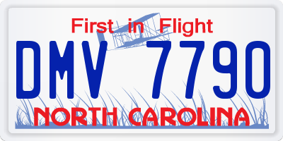 NC license plate DMV7790