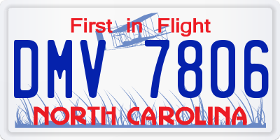 NC license plate DMV7806