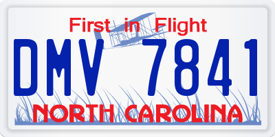 NC license plate DMV7841
