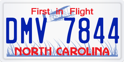 NC license plate DMV7844