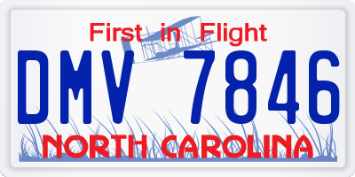 NC license plate DMV7846
