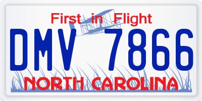 NC license plate DMV7866