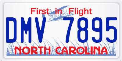 NC license plate DMV7895