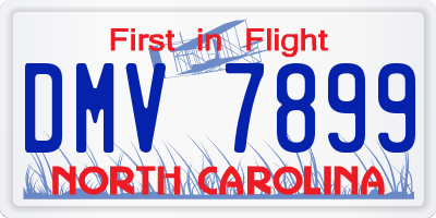 NC license plate DMV7899