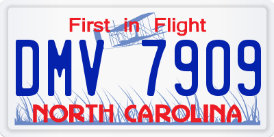 NC license plate DMV7909