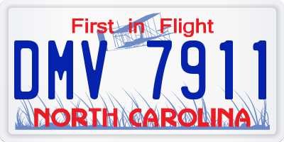 NC license plate DMV7911