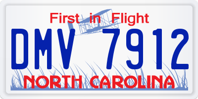 NC license plate DMV7912