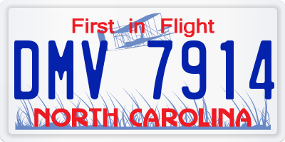 NC license plate DMV7914
