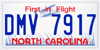 NC license plate DMV7917