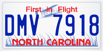 NC license plate DMV7918