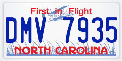NC license plate DMV7935
