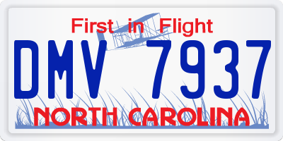 NC license plate DMV7937