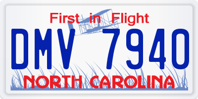 NC license plate DMV7940