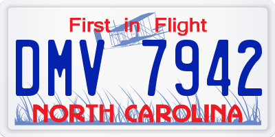 NC license plate DMV7942