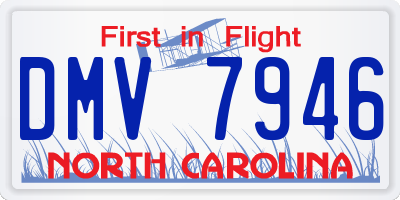 NC license plate DMV7946