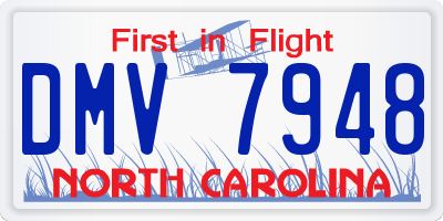 NC license plate DMV7948