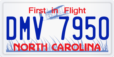 NC license plate DMV7950