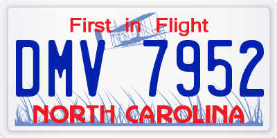 NC license plate DMV7952