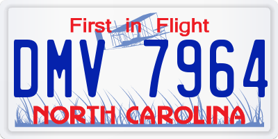 NC license plate DMV7964