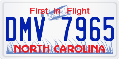 NC license plate DMV7965