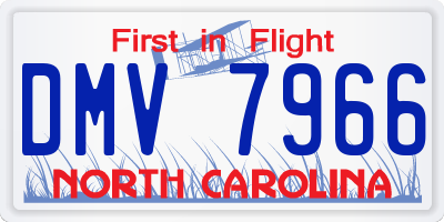NC license plate DMV7966