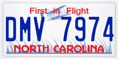 NC license plate DMV7974